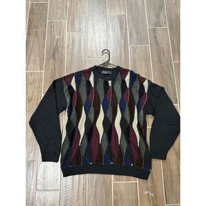 Vintage Protege Collection Mens XXL Multi Color Coogi Style Sweater USA